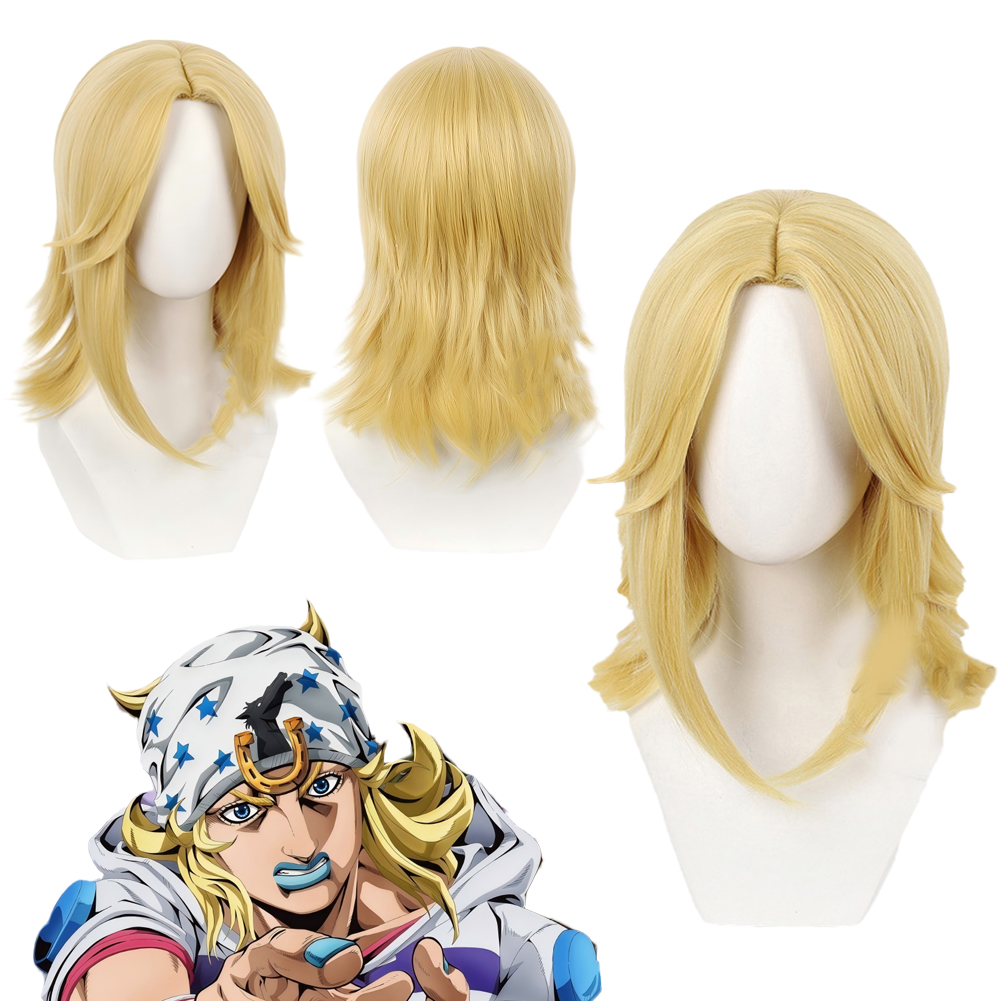 Head Gear Running - Peruca de Cosplay Johnny Joestar de