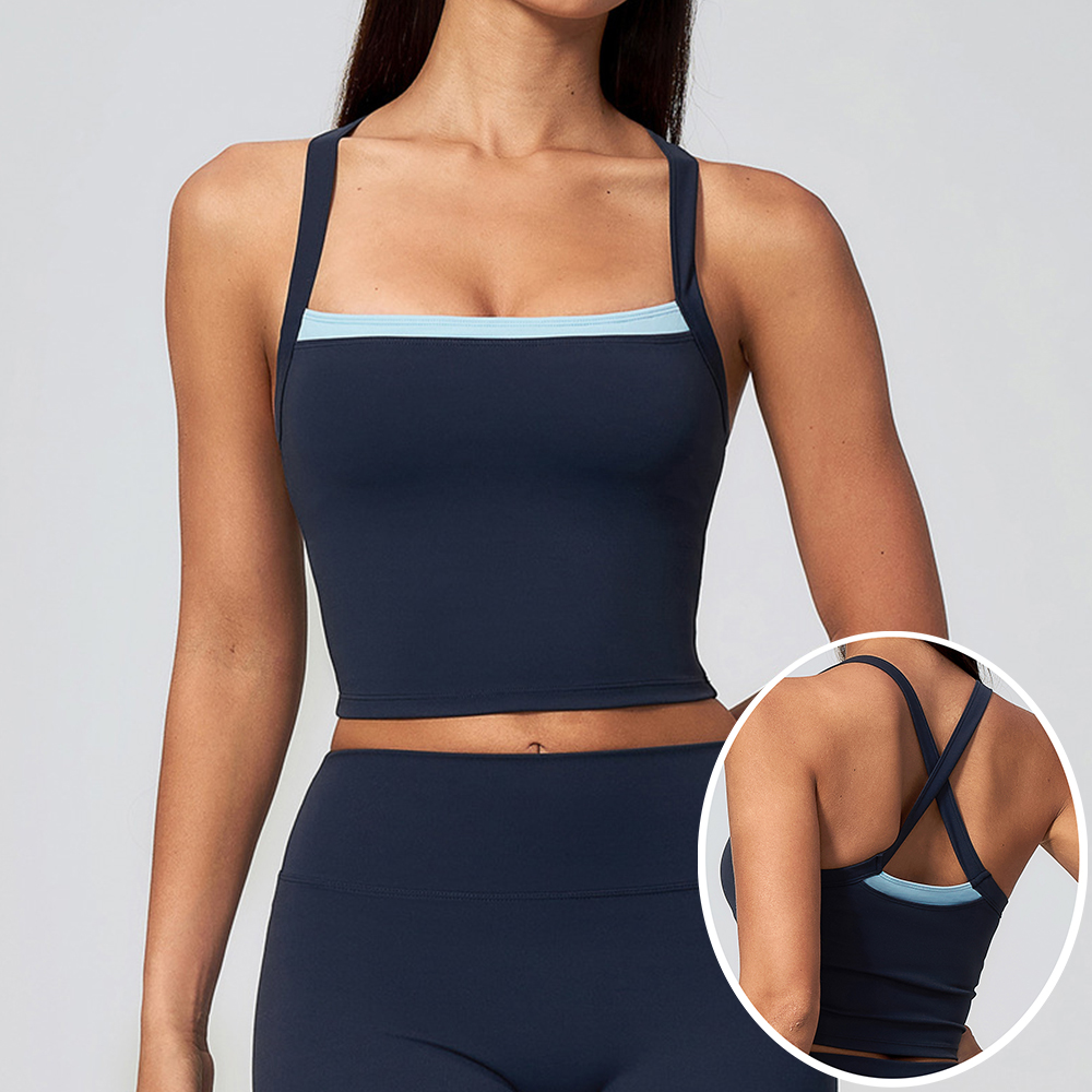 Top de Yoga Feminino com Costa - Running Gear Vest avaliação e preço