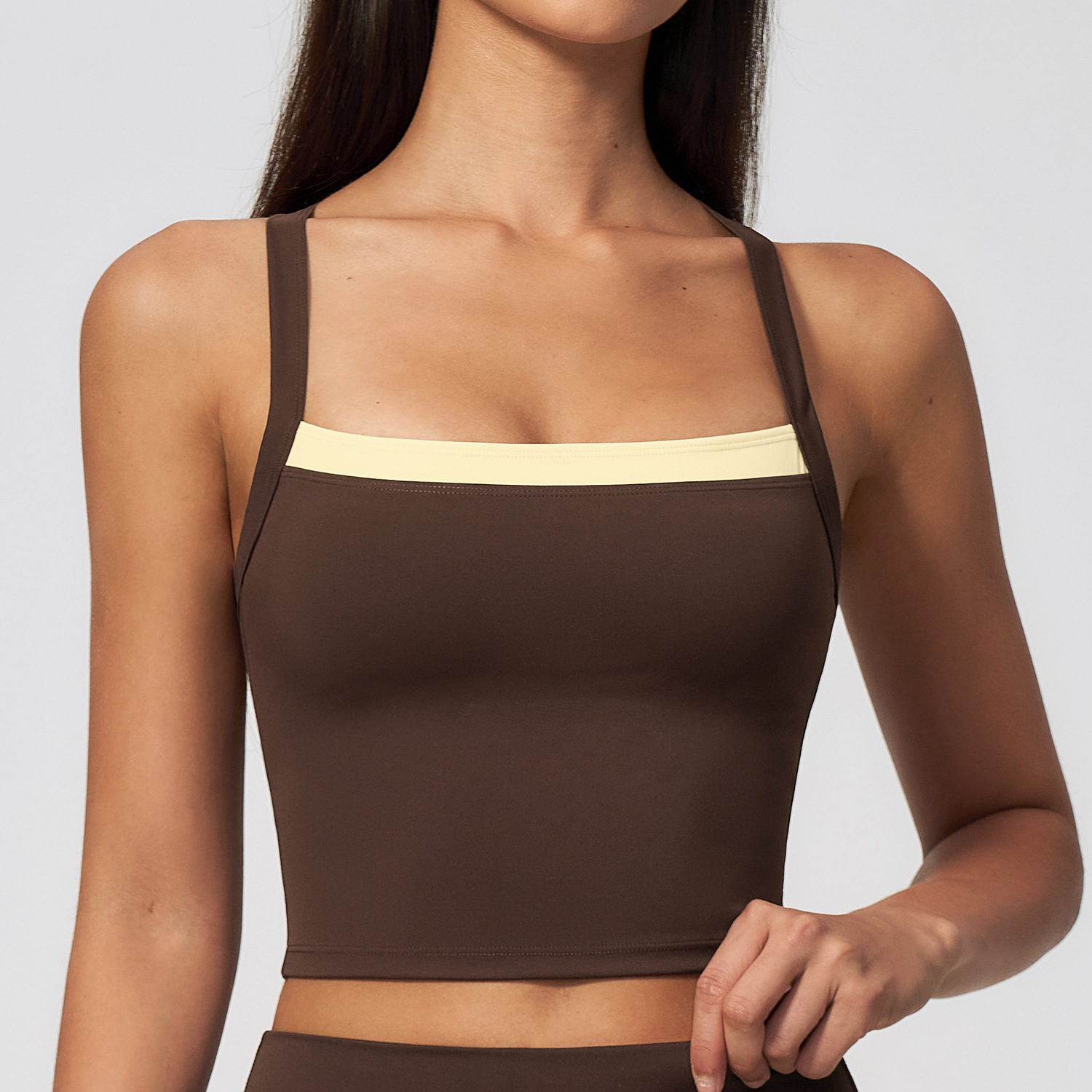 Top de Yoga Feminino com Costa - Running Gear Vest avaliação e preço